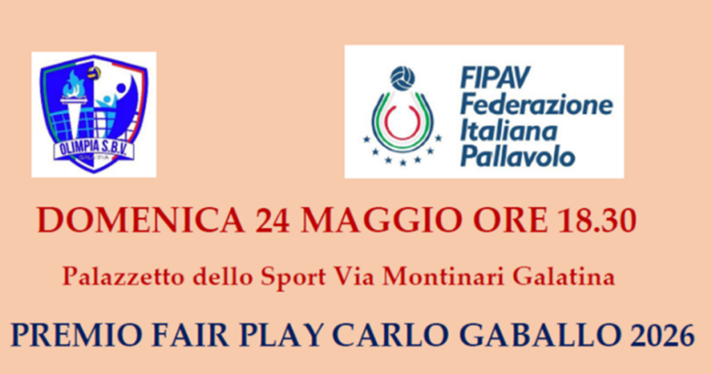Premio fair play gaballo galatina volley